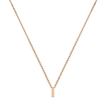 9ct Rose Gold Mini Initial I Adjustable Necklace — full-length