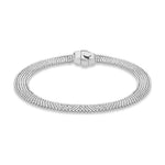9ct White Gold Diamond Cut Six Strand Ball Chain Bracelet — 7mm