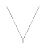 9ct White Gold Mini Initial I Adjustable Necklace — full-length