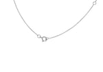 9ct White Gold Mini Initial U Adjustable Necklace — clasp