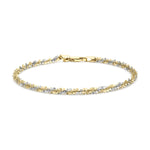 9ct Yellow and White Gold Twist Chain Bracelet — 3mm