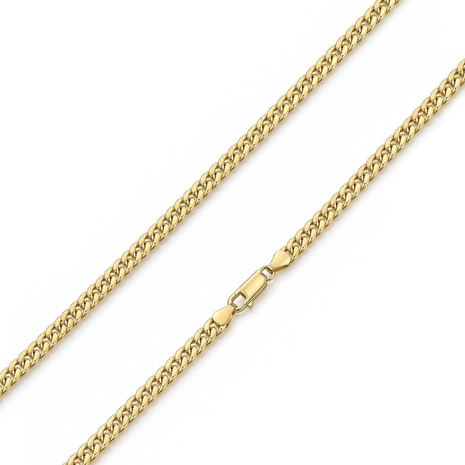 9ct Yellow Gold 5.4mm Hollow Domed Curb Chain