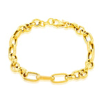 9ct Yellow Gold Belcher and Curb Link Bracelet