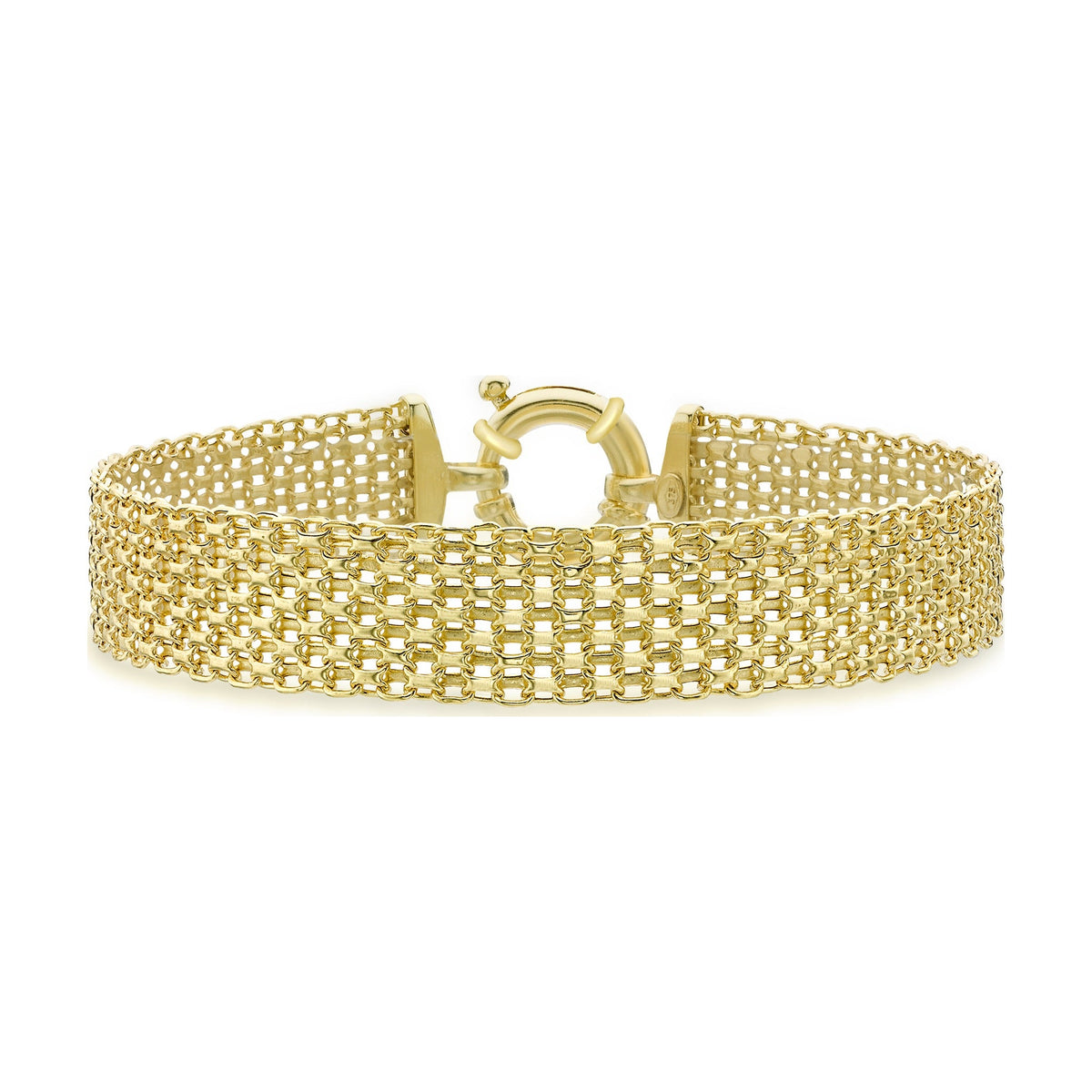 9ct Yellow Gold Bismark Bracelet — 12mm