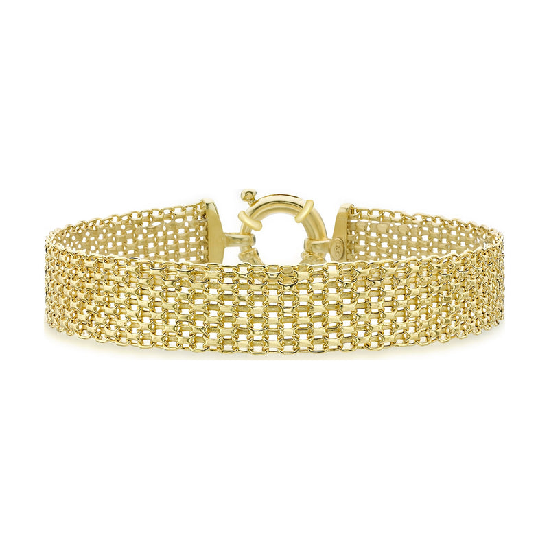9ct Yellow Gold Bismark Bracelet — 12mm