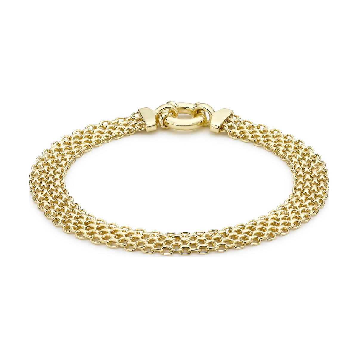9ct Yellow Gold Bismark Bracelet — 7mm