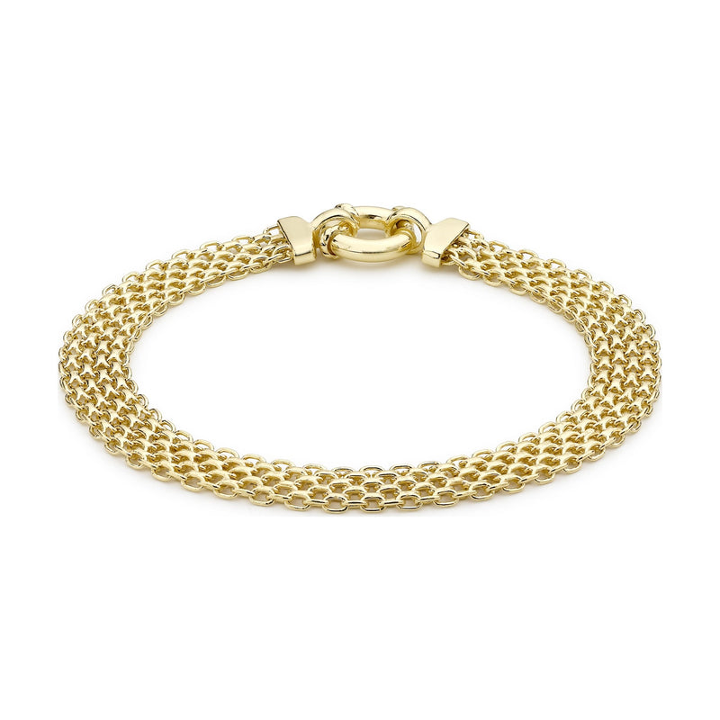 9ct Yellow Gold Bismark Bracelet — 7mm