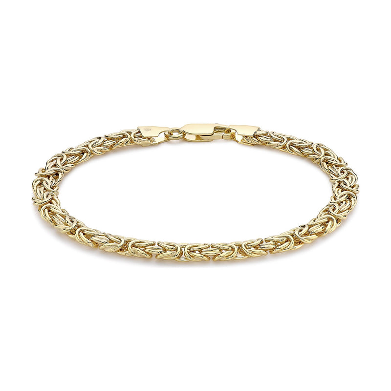 9ct Yellow Gold Byzantine Bracelet — 6mm
