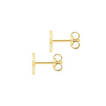 9ct Yellow Gold Cubic Zirconia CZ Serif Initial S Stud Earrings — back