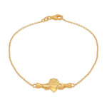9ct Yellow Gold Claddagh Bracelet