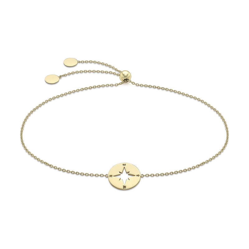 9ct Yellow Gold Compass Slider Bracelet