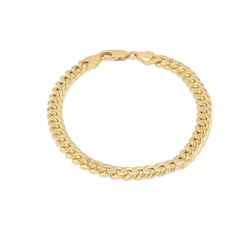 9ct Yellow Gold Cuban Link Bracelet — 6mm