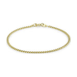9ct Yellow Gold Curb Chain Bracelet — 2mm