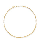 9ct Yellow Gold Delicate Twist Curb Bracelet