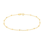 9ct Yellow Gold Diamond Cut Ball Trace Bracelet