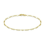 9ct Yellow Gold Diamond Cut Figaro Belcher Bracelet — 2.5mm