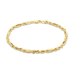 9ct Yellow Gold Diamond Cut Figarope Bracelet — 2.8mm