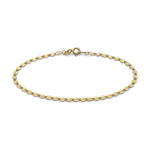 9ct Yellow Gold Diamond Cut Forzatina Bracelet — 3mm