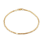 9ct Yellow Gold Diamond Cut Mini Bar Bracelet