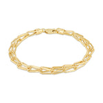 9ct Yellow Gold Diamond Cut Multi-Strand Basket Weave Bracelet