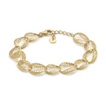 9ct Yellow Gold Diamond Cut Openwork Oval Link Bracelet — 13mm