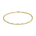 9ct Yellow Gold Diamond Cut Twist Curb Bracelet