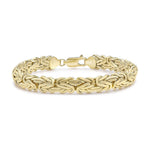 9ct Yellow Gold Domed Byzantine Bracelet — 8mm