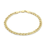 9ct Yellow Gold Double Curb Bracelet — 4mm