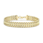 9ct Yellow Gold Double Curb Bracelet — 9mm