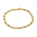 9ct Yellow Gold Dumbbell Link Bracelet