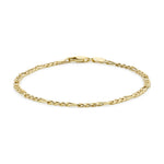 9ct Yellow Gold Figaro Bracelet — 3mm