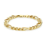 9ct Yellow Gold Figaro Bracelet — 8mm