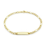 9ct Yellow Gold Figaro ID Bracelet — 2.8mm