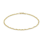 9ct Yellow Gold Fine Diamond Cut Twist Curb Bracelet