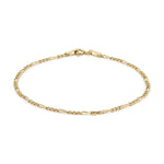 9ct Yellow Gold Fine Figaro Bracelet