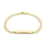 9ct Yellow Gold Flat Curb ID Bracelet — 4.6mm
