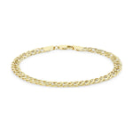 9ct Yellow Gold Flat Double Curb Bracelet — 6mm
