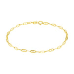 9ct Yellow Gold Flat Mariner Link Bracelet — 2.5mm