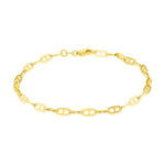 9ct Yellow Gold Flat Mariner Link Bracelet — 3.5mm