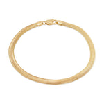 9ct Yellow Gold Flat Snake Bracelet — 4mm