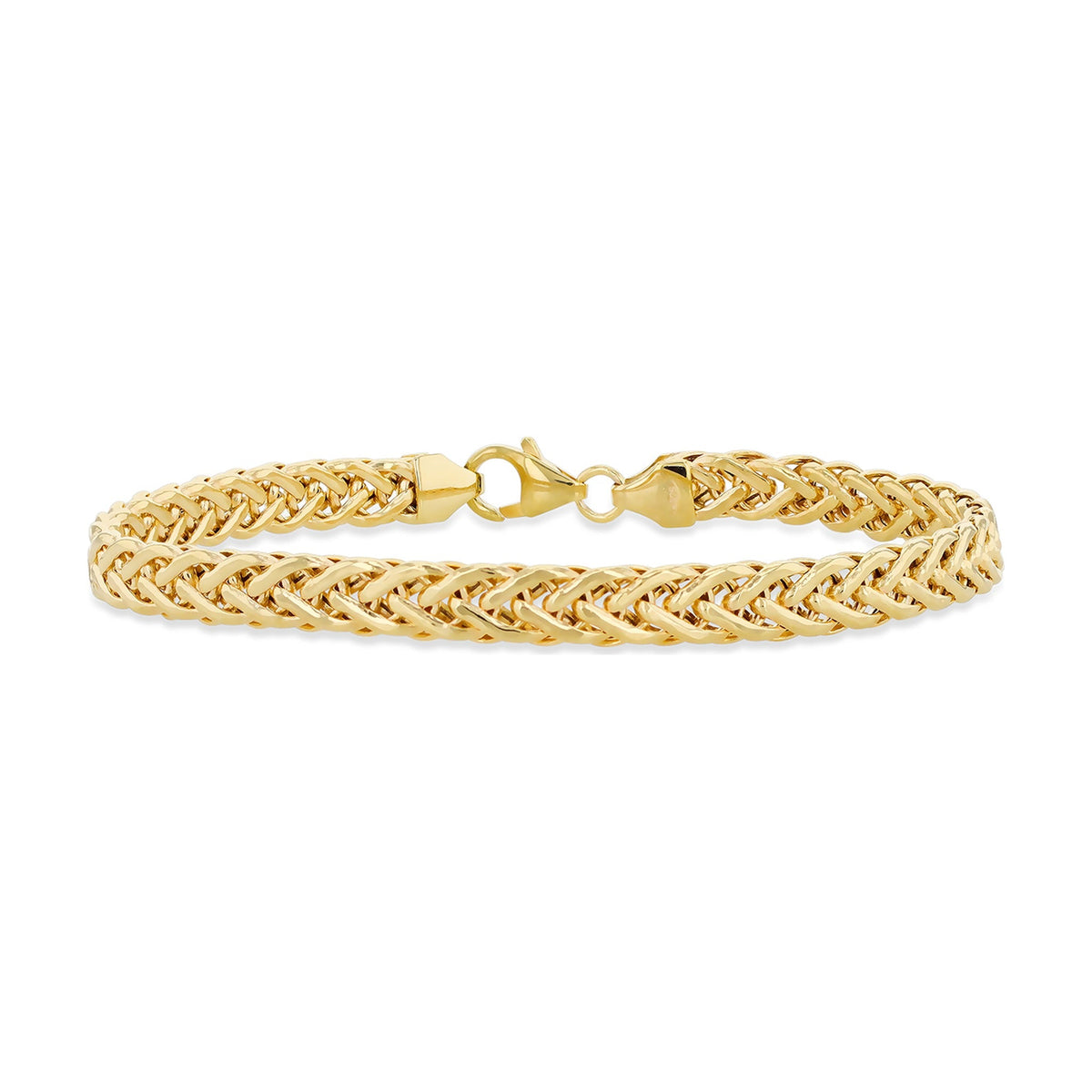 9ct Yellow Gold Flat Spiga Bracelet