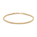 9ct Yellow Gold Franco Link Bracelet — 2mm