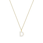 9ct Yellow Gold Freshwater Pearl Initial D Pendant