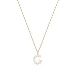 9ct Yellow Gold Freshwater Pearl Initial G Pendant