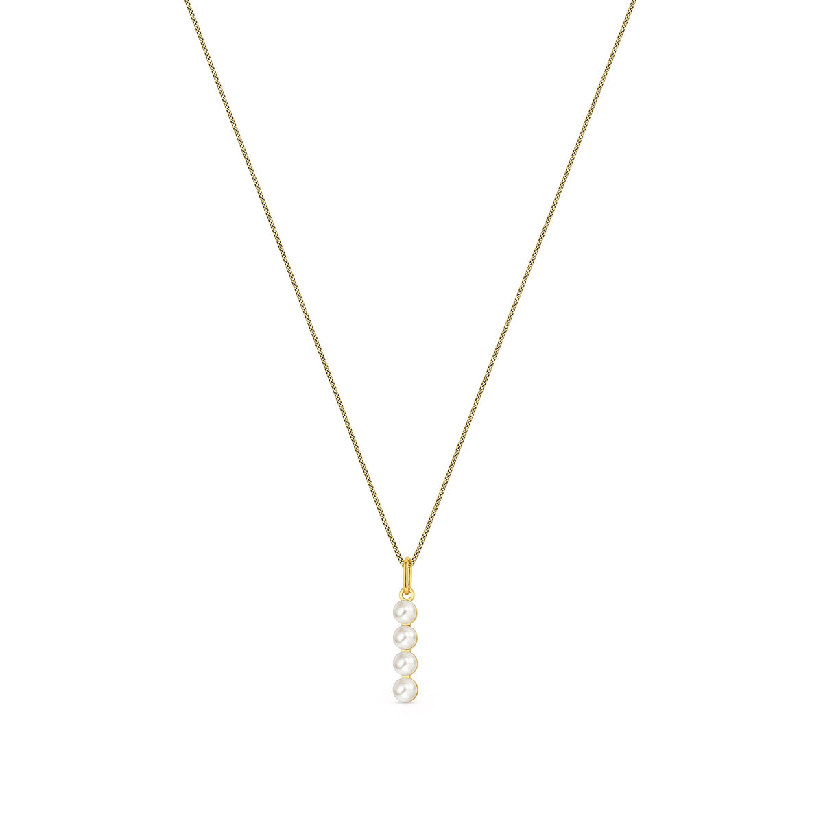 9ct Yellow Gold Freshwater Pearl Initial I Pendant