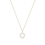 9ct Yellow Gold Freshwater Pearl Initial O Pendant