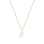 9ct Yellow Gold Freshwater Pearl Initial P Pendant