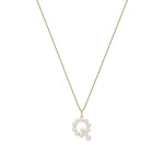 9ct Yellow Gold Freshwater Pearl Initial Q Pendant