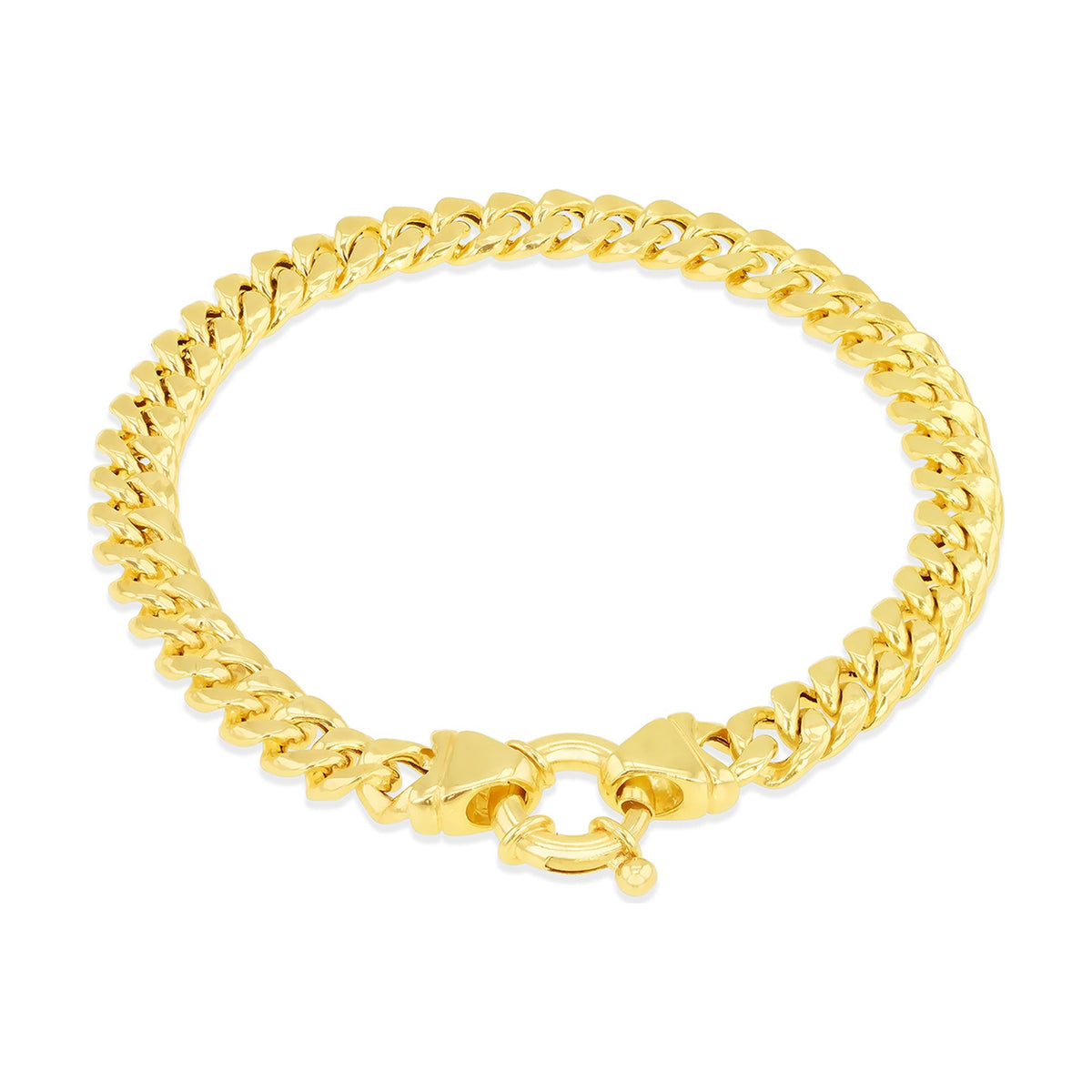 9ct Yellow Gold Heavyweight Cuban Link Bracelet — 6mm
