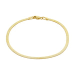 9ct Yellow Gold Herringbone Bracelet — 2mm